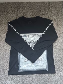 Black and White Chrome Heart Long Sleeve