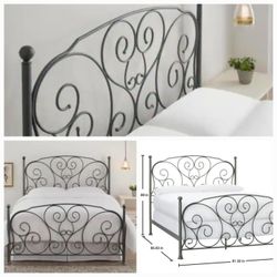 King Size Oil Rubbed Metal Bed Frame (Brand New)