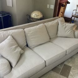 Living Spaces Couch And Ottoman