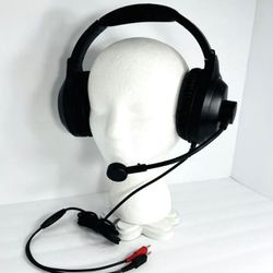 Wired Gaming Headset Recording Computer Headphones With Mic Black