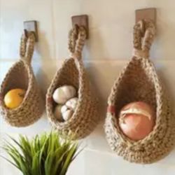 New Set of 3pcs Bohemian Style Wall Hanging Baskets