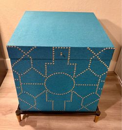 KARE Design Trunk Blue Crackle 79031 - Turquoise Storage Trunk - $265 Price Dro