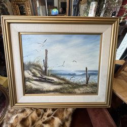 Vintage Oil On Canvas Signed By The Artist 28 By 24 