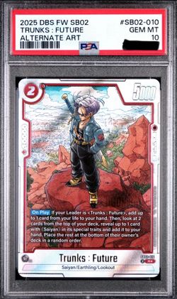 TRUNKS : FUTURE ALTERNATE ART 2025 DRAGON BALL MANGA BOOSTER 02 SB02-010
