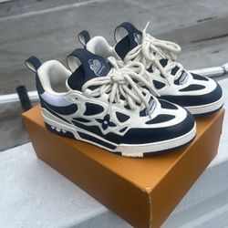 Louis Vuitton Skates Navy Blue And White Size 12/45
