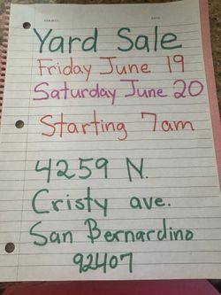 YARD SALE