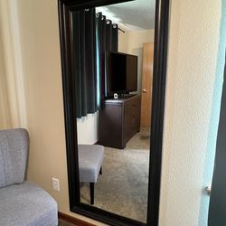 Large Dark Brown Wall Mirror
