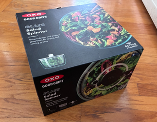 OXO Good Grips Glass Salad Spinner 6.22 qt Fruits, Vegetables, Lettuce, Spinach