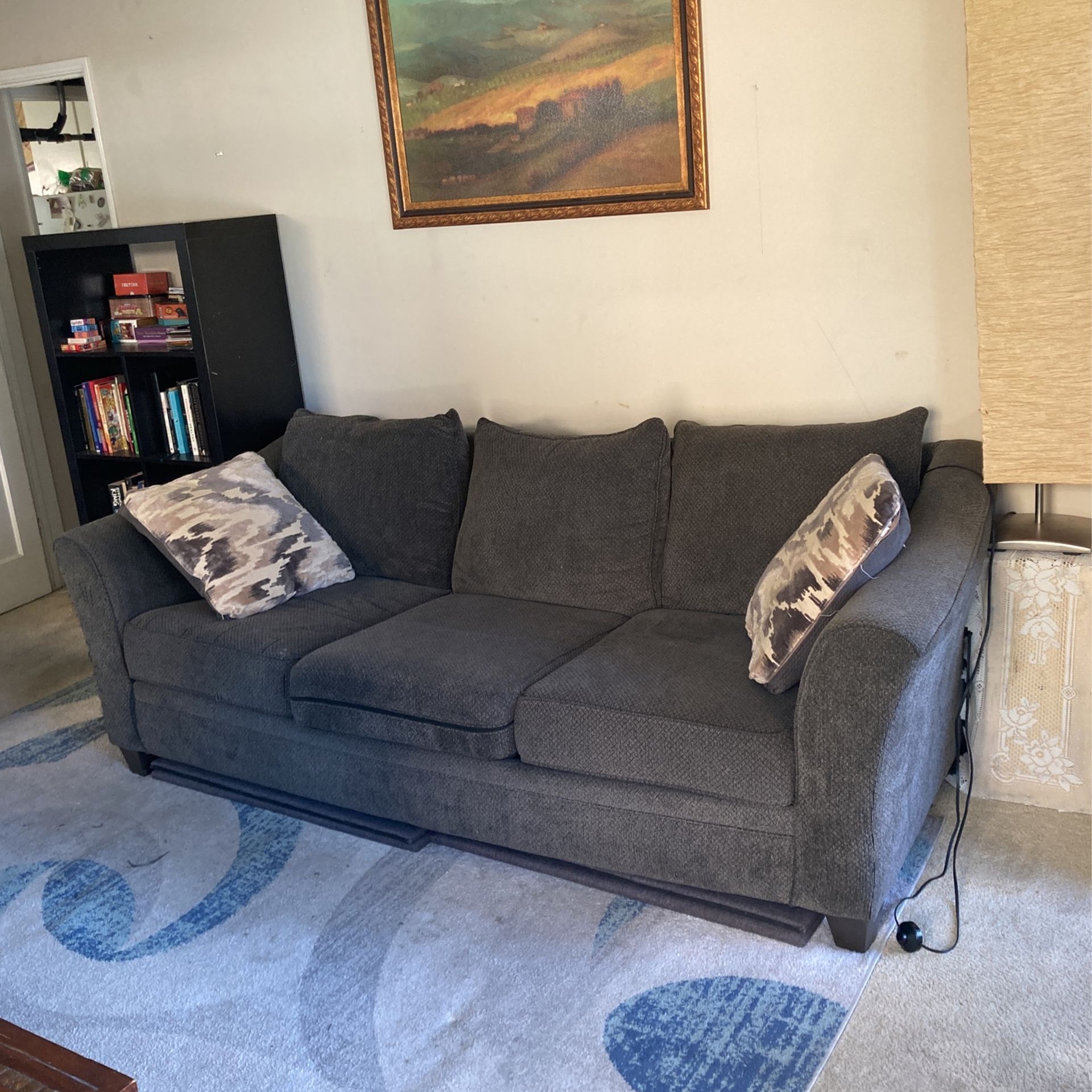 MOVING: MUST GO Pull Out Bed Couch - 3 Section