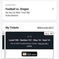 Huskies vs Oregon Ducks Football