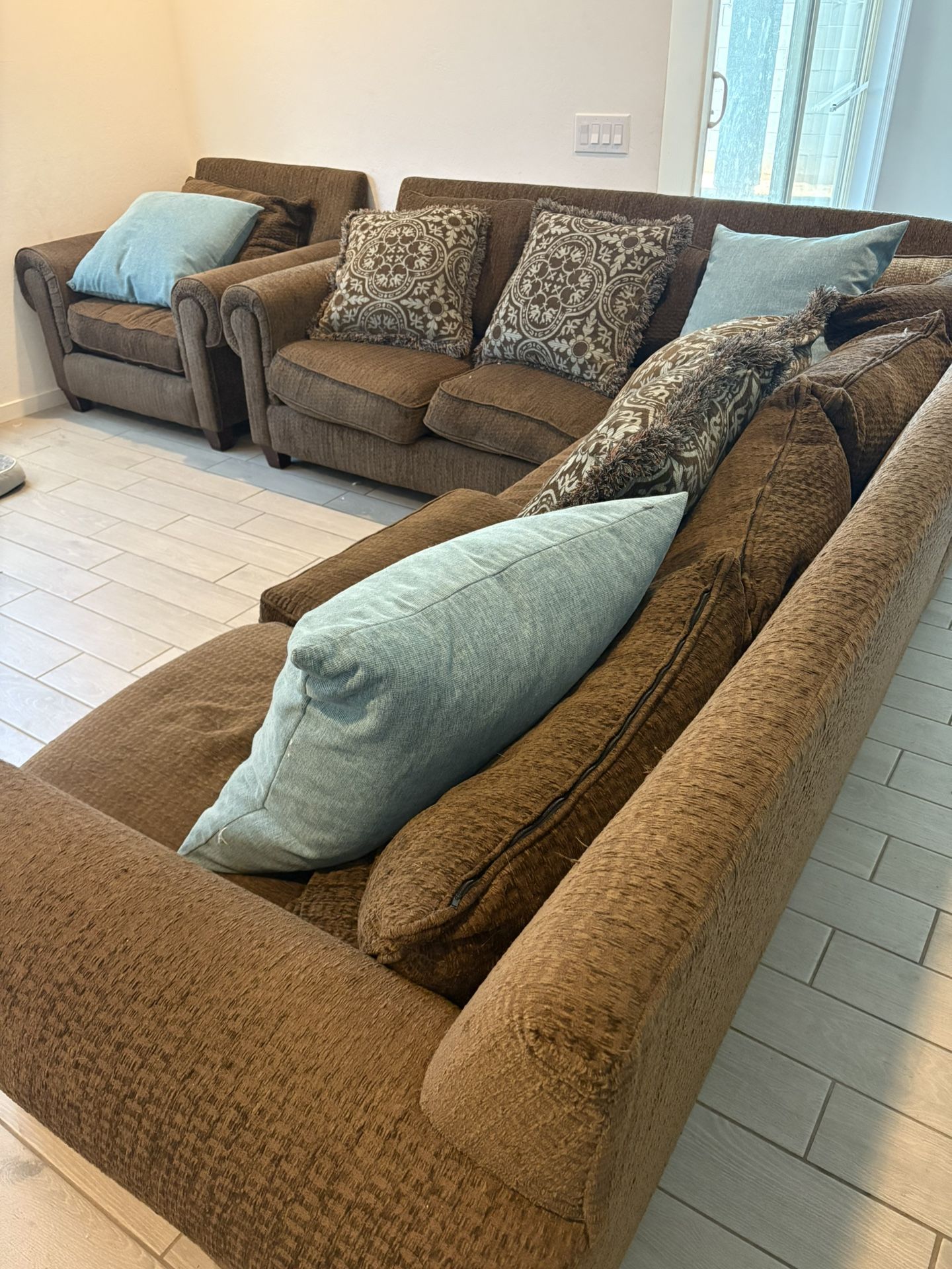 Large Sectional And Accent Chair For Sale!