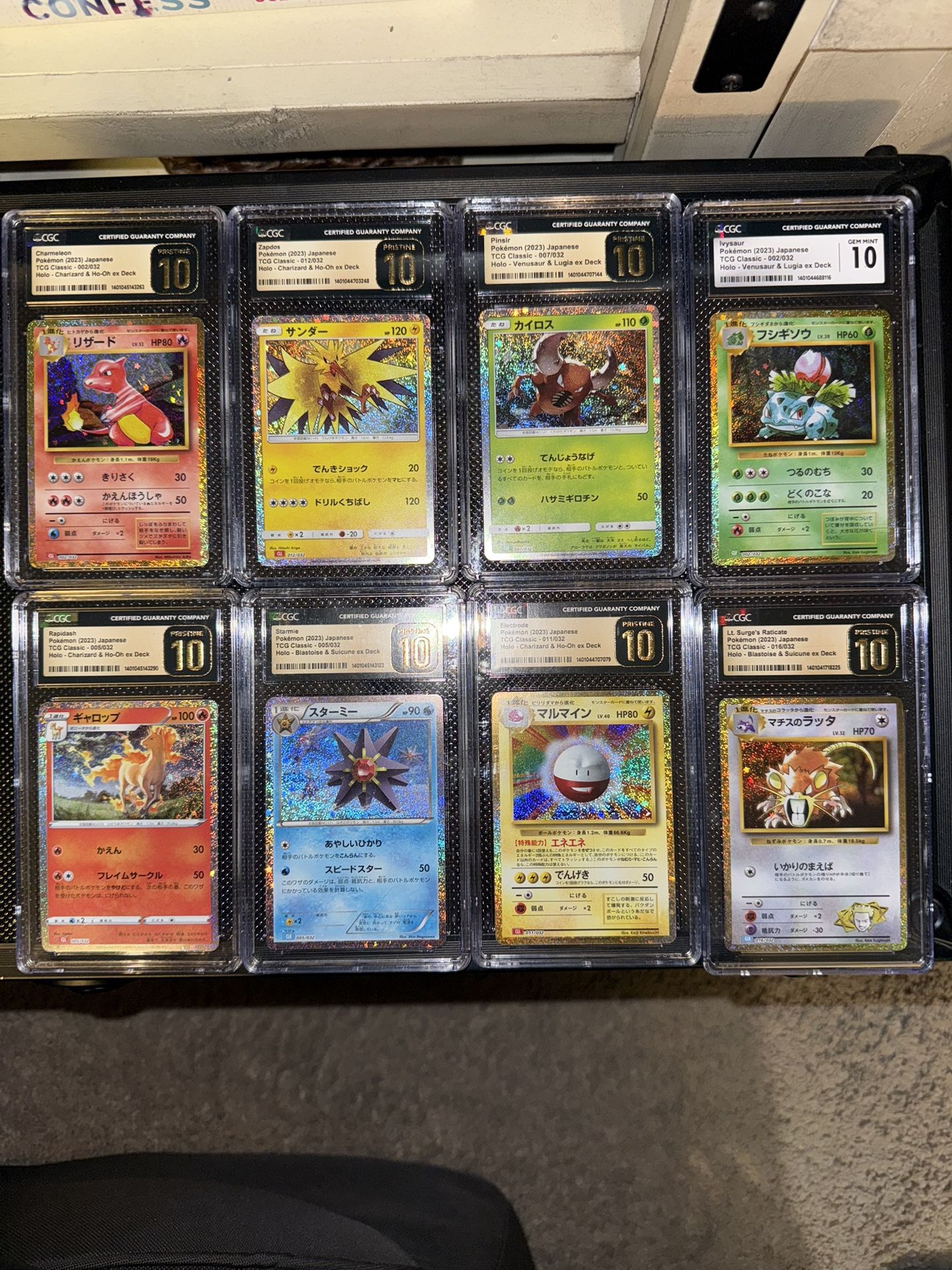 19 Pokemon Slabs CGC PRISTINE 10 Classic Collection