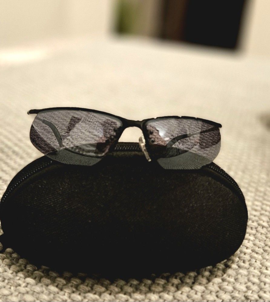 IronMan Black Metal Sports Wrap Sunglasses