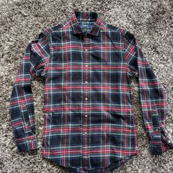 Nwt Polo Ralph Lauren Multicolored Plaid Flannel Button Down Shirt Small