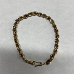 14K Yellow Gold 5mm Rope Bracelet (7.75”) - 15.3 grams