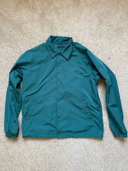 Uniqlo Teal Windbreaker Jacket with Snap Buttons