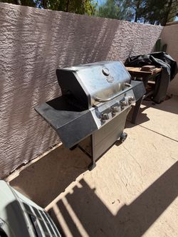 BBQ grill with cover and tank $60