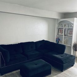 Black Sectional Sofa/ Couches 