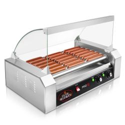 Unopened PRO 18 Premium Hot Dog Roller Grill with Cover