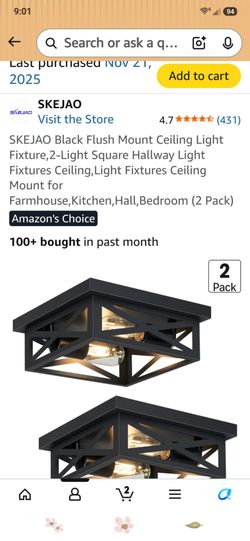 2 light fixtures