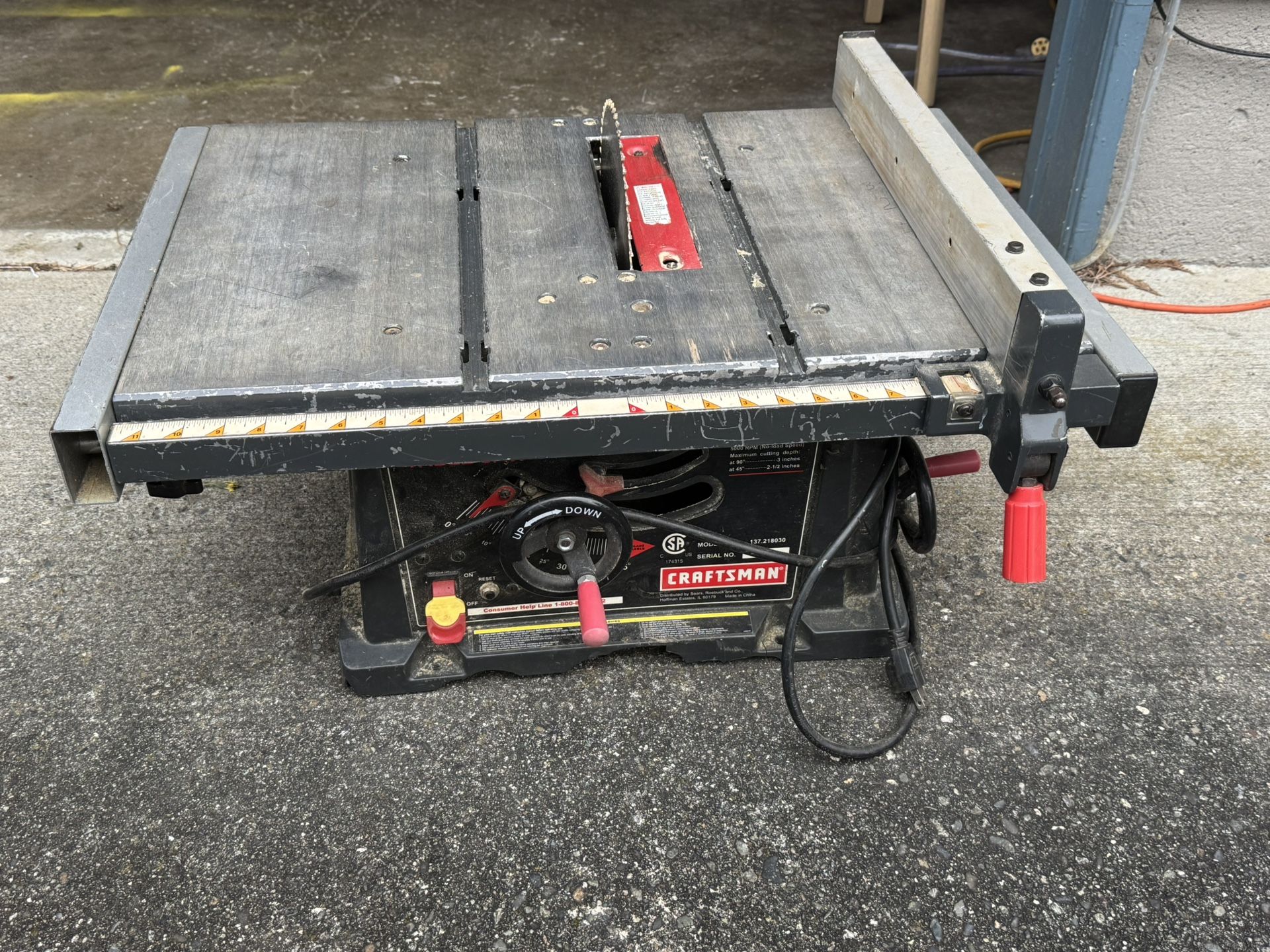 Craftsman table saw