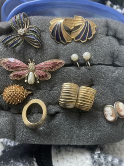 Ladies Broaches And Earrings