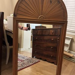 Vintage Solid Wood Mirror – $49