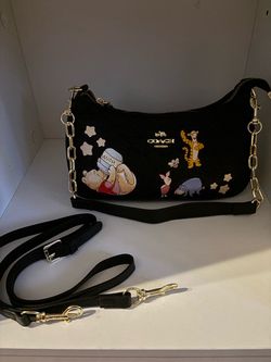 Super soft black shoulder bag or crossbody