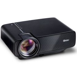 Mini Projector, Multimedia Home Theater Video Projector with +21% Lumens 50,000Hours Support HDMI VGA USB AV SD Connected with Laptop/iPad Smartphone