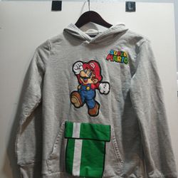 Super Mario Hoodie Kids Size large 