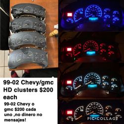 99-02 Chevy clusters