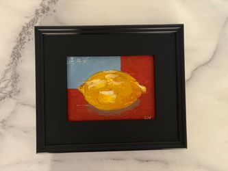 Original Oil Painting Lemon Signed