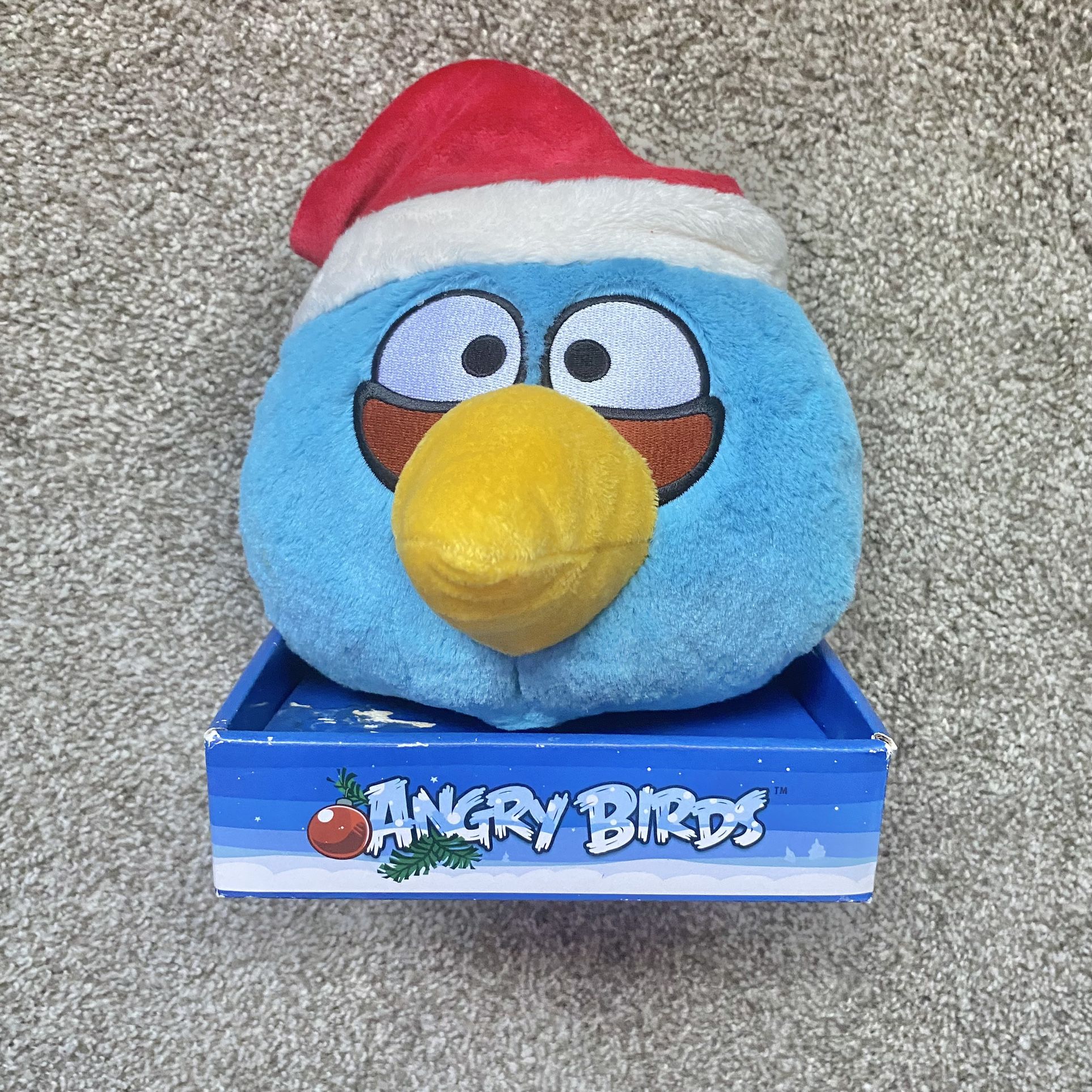 Angry Birds Seasons Santa Blue Bird Plush | 2011 RARE