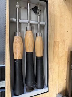 Rockler Mini Ergonomic Carbide Turning Tools, 3-Piece Set