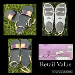Miu Miu Wonen’s Calzature Donna Wraparound Sandals Vernice Bicolor || $50 + $8.45 s/h