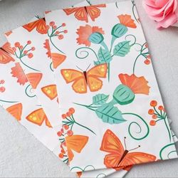 VGOODALL 36PCS Paper Goodie Bags w/Stickers, 24 Floral Gift Bags Butterfly Party Favor Bags Treat Candy Bags for Women Girls Birthday Party, Medium

