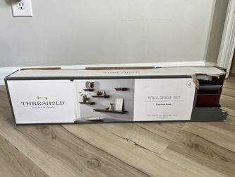 Threshold Wall Shelf Set (missing one shelf) Espresso Finish