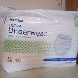 McKesson Ultra Disposable Underwear – Heavy Absorbency – 20ct Medium – - $10