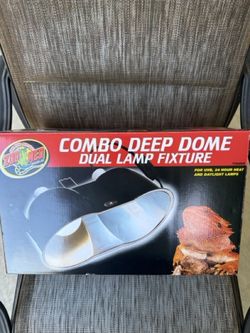 Zoo Med Mini Combo Deep Dome Reptile Lamp Fixture for Dual Heat & UVB Bulbs heat lamp