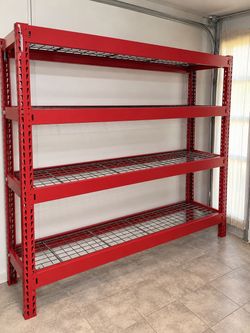 Heavy Duty 4-Tier Metal Storage Rack – Garage Shelving