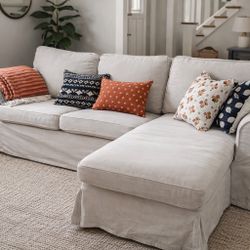 Clean And Comfy Couch With Chaise - Ikea Ektorp