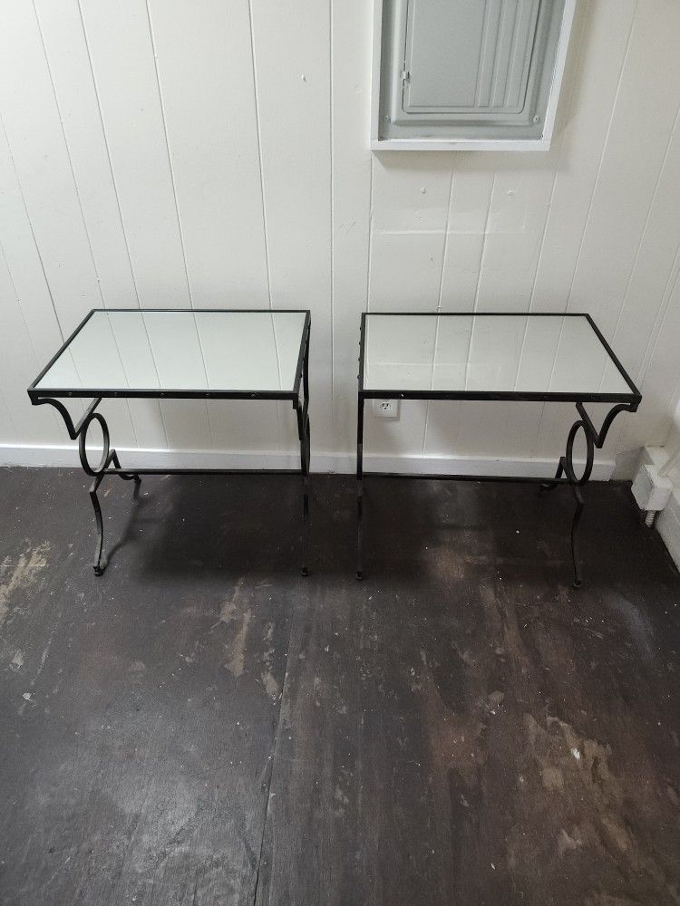 2 Mirror End Tables/Side Tables