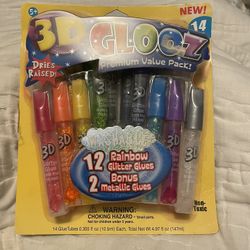 3D  Glitter Glue Pens