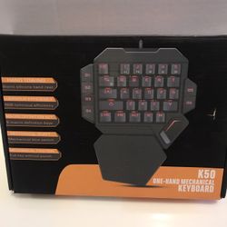 One Hand Mechanical Gaming Keyboard 