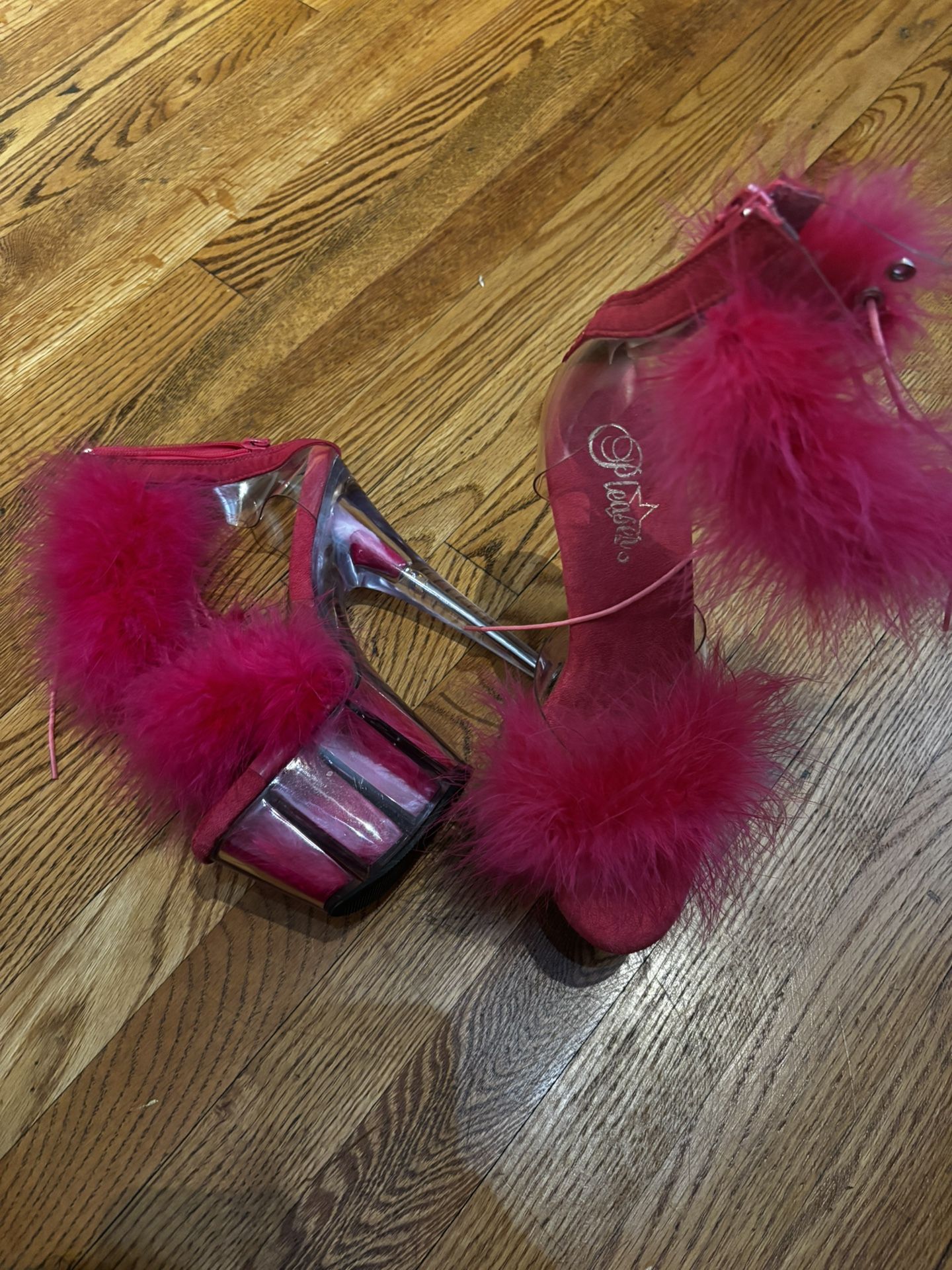 Hot Pink Pleasers (Shoes) Size 9