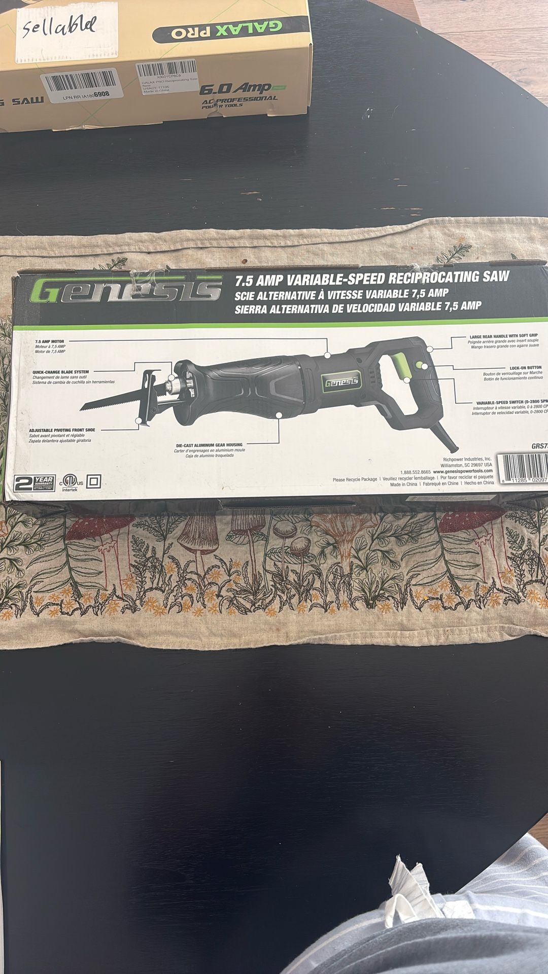 Genesis 7.5 Amp Variable Speed Reciprocating Saw