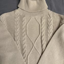 Long Sleeve Turtleneck sweater Dress Knitted Medium.