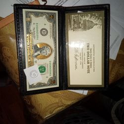 Gold One Dollars Bill 