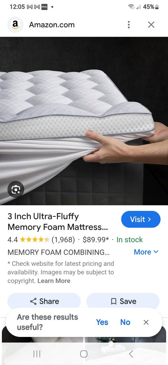 King Pillow Top Luxury Mattress Pad / Cover / Protector