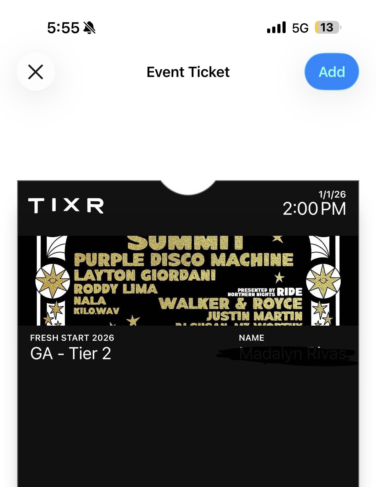 Fresh Start-John Summit-Midway San Francisco Ticket